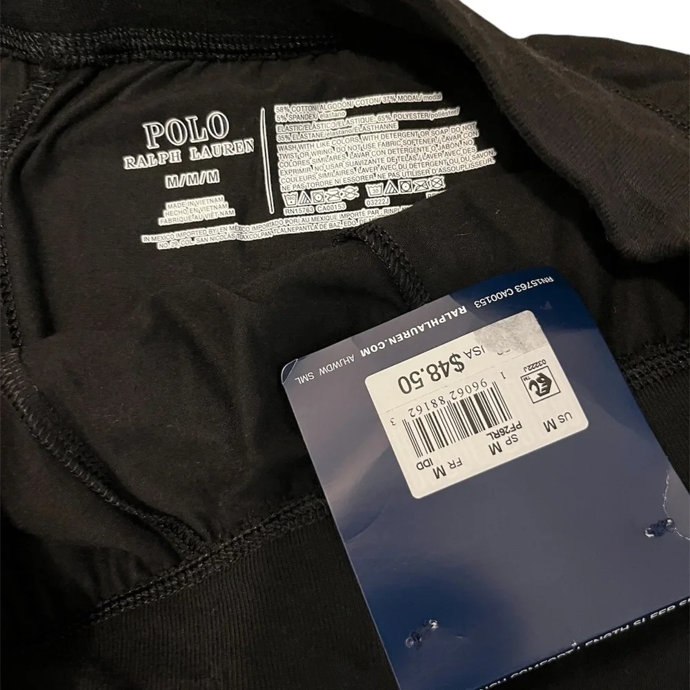 NWT Polo Sport Ralph Lauren 6 inch Comfort Sleeping Shorts Black Size: Medium